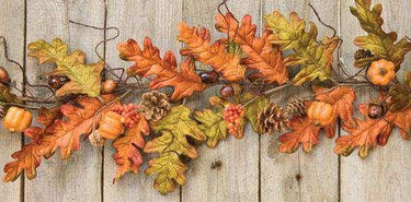 Harvest Leaves Garland - 4 Foot - The Fox Decor
